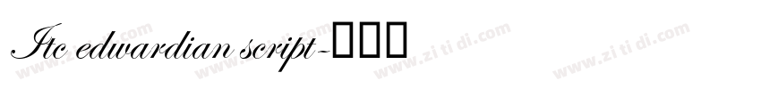 Itc edwardian script字体转换